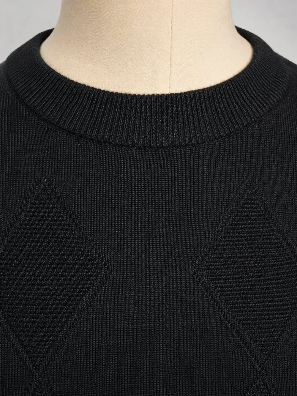Protege Collection Black & Red Argyle Silk Cotton Knit Sweater XL